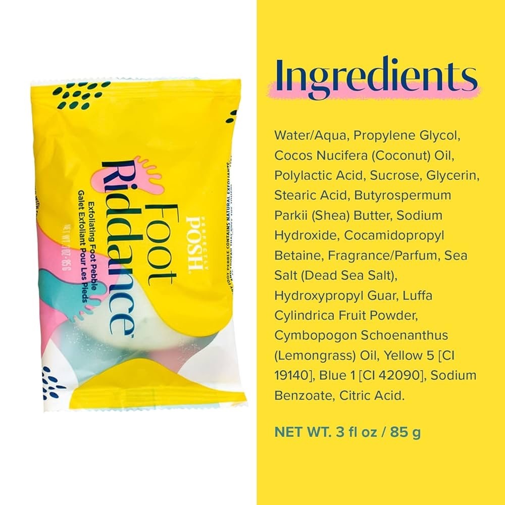 Perfectly Posh Foot Riddance Exfoliating Foot Pebble, Pedicure, NEW & SEALED - Picture 3 of 3
